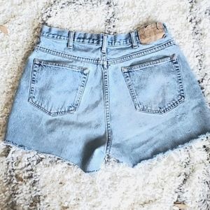 Vintage Eddie Bauer distressed cut off jean shorts